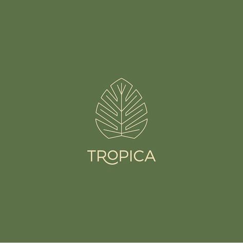 Tropical and minimal logo design #logo #logodesign #tropical Typographie Logo, Logos Photography, Visuell Identitet, Plant Logos, Nature Logo Design, Nature Logo, Learning Logo, Inspiration Logo Design, Vintage Logos