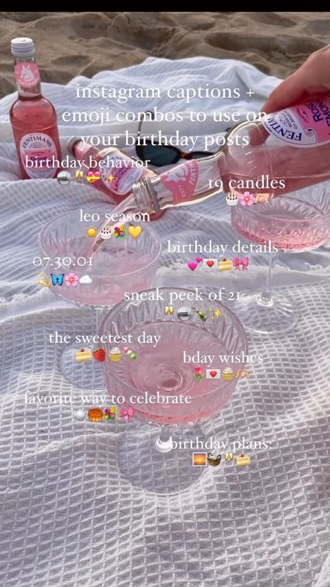 20 Birthday Captions Instagram, Instagram Captions Emoji Combos, Birthday Captions For Myself, 21st Birthday Captions, Short Instagram Captions, Cutie Quote, Birthday Captions Instagram, Clever Captions For Instagram, Good Insta Captions