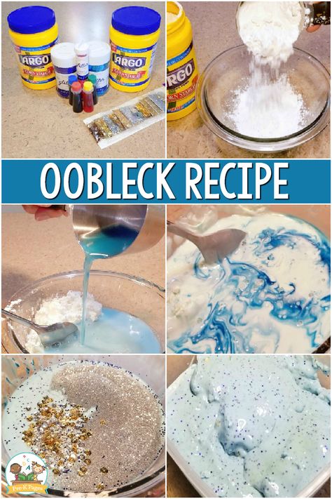 Making Oobleck In Classroom, Slime Activity For Preschool, Oobleck Science Experiment, Daycare Science Activities, Science Sensory Activities Preschool, Pre K Sensory Activities, Pre K Science Experiments, Pre K Science Activities, Making Oobleck