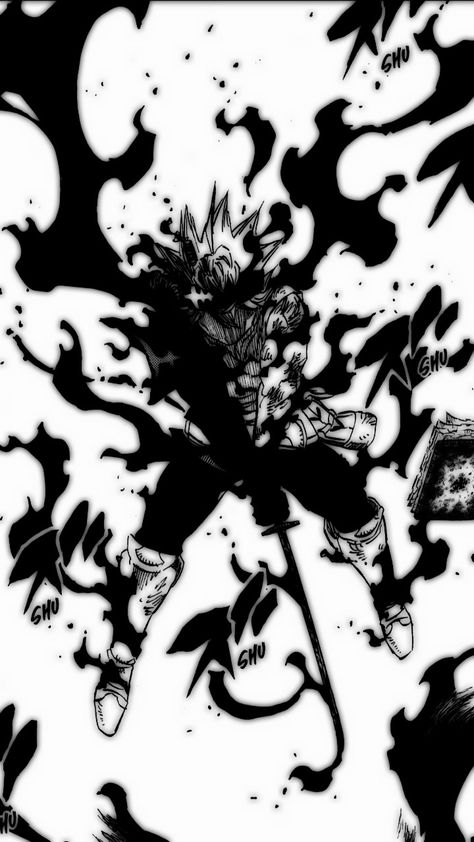 Black Clover Wallpaper Black And White, Asta Manga Wallpaper, Asta Black Clover Wallpaper, Asta Wallpaper, Asta Manga, Alas Tattoo, Ichigo Kurosaki Wallpaper, Spongebob Drawings, Black Clover Manga