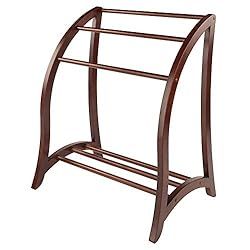 Blanket Rack, Quilt Rack, Wood Rack, Blanket Ladder, Blanket Storage, Composite Wood, Wood Stand, Walnut Finish, Clothing Rack