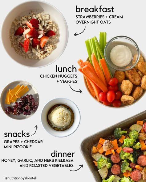 Shantel Taylor, B.S. in ��🍋🥬🍉 on Instagram: “Laid back day of eats + a treat 😋 Here’s a little meal planning inspo to start off your brand new week! P.S. Swipe to see just a few of…” Healthy Balanced Meal Plan, Nutrition By Shantel, Model Diet Meal Plan, Shantel Taylor, Healthy Daily Meals, Seasonal Meal Planning, Nutrition Meal Plan, Day Of Eating, Daily Meal Plan