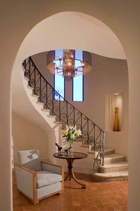 Miami Beach Historic Preservation - Mediterranean - Staircase - Miami - by Bart Reines Construction | Houzz Spanish Staircase, Mediterranean Stairs, Mediterranean Staircase, Historic Preservation, Staircase Design, Miami Beach, Miami, Stairs, Quick Saves