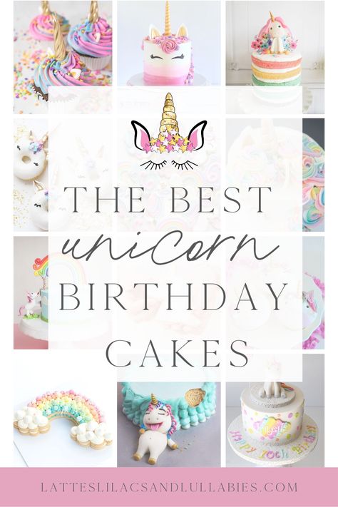 Unicorn Layer Cake, Unicorn And Rainbow Birthday Cake, Unicorn Cake Rainbow, Unicorn Themed Birthday Cake, Inicorn Cake, Unicorn Birthday Cake Easy, Unicorn Cupcakes Ideas, Simple Unicorn Cake Design, Unicorn Cake Design Ideas