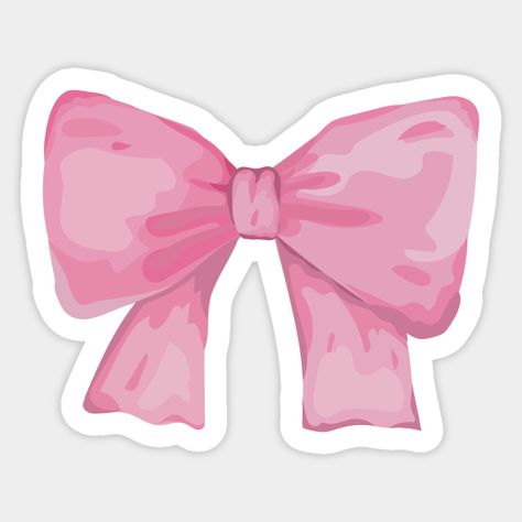 Bow Sticker, Funny Laptop Stickers, Preppy Stickers, Cute Laptop Stickers, Arte Van Gogh, Coquette Pink, New Sticker, Girl Stickers, Cool Stickers