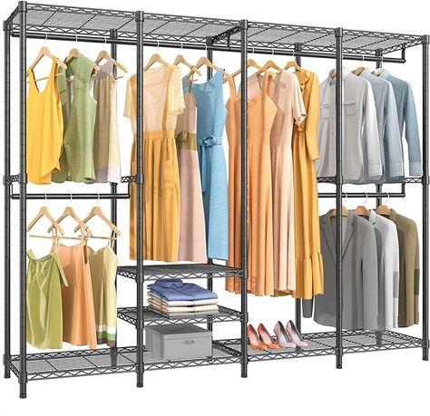 Amazon.com: VIPEK V40 Wire Garment Rack Heavy Duty Clothes Rack for Hanging Clothes, Multi-Functional Bedroom Clothing Rack Freestanding Closet Wardrobe Rack, Max Load 1110lbs, Black : Home & Kitchen Bedroom Clothing Rack, Large Wardrobe Closet, Freestanding Closet, Functional Bedroom, Corner Closet, Free Standing Closet, Closet Rack, Metal Clothes Rack, Large Wardrobes