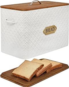 Bread Boxes On Counter, Farmhouse Bread Boxes, Bread Holder, Farmhouse Bread, Vintage Bread Boxes, Organized Kitchen, Bread Storage, Charming Farmhouse, Bread Boxes