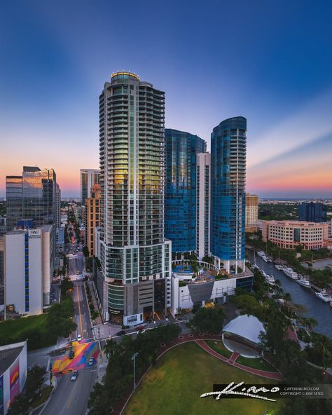 Downtown Fort Lauderdale Skyline Las Olas and New River Fort Lauderdale Aesthetic, Fort Lauderdale Restaurants With A View, Jacksonville Florida Downtown, Riverside Jacksonville Fl, Downtown Fort Lauderdale, Fort Lauderdale Florida, Florida Photography, Pompano Beach, City Pictures