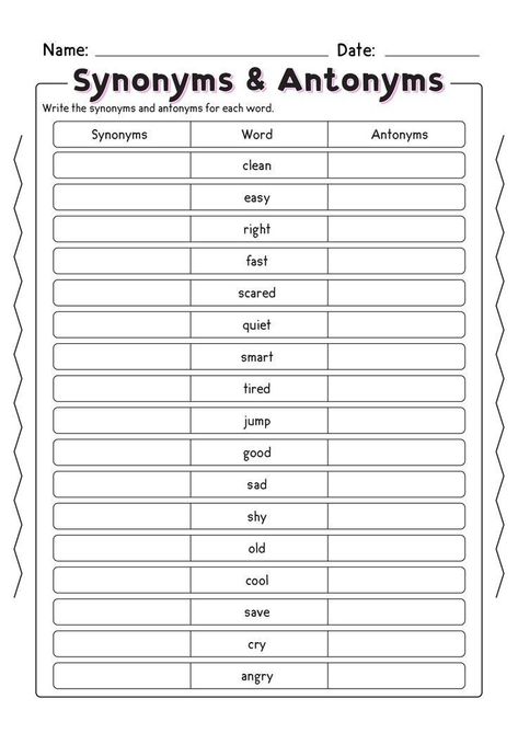 Synonyms And Antonyms Grade 2, Synonyms And Antonyms Worksheet Grade 3, Antonyms Worksheet For Grade 5, Synonyms And Antonyms Worksheet Grade 5, Synonyms And Antonyms Worksheet Grade 4, Antonyms Worksheet Grade 3, Synonyms Worksheet Grade 5, Worksheets For Middle Schoolers, Synonyms Worksheet For Grade 3