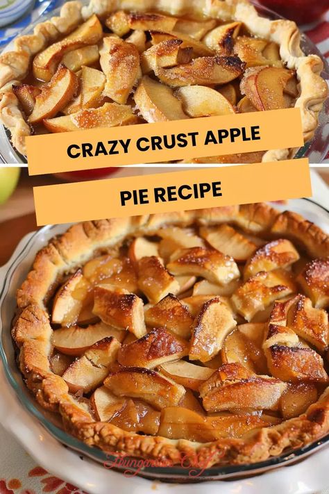 Crazy Crust Apple Pie Recipe – Hungarian Chef 1 Crust Apple Pie, Crazy Pie Crust, Crazy Crust Apple Pie, Crazy Crust Pie Recipe, Crazy Crust Pie, Apple Pie Crust, Hungarian Food, Best Apple Pie, Canned Apples