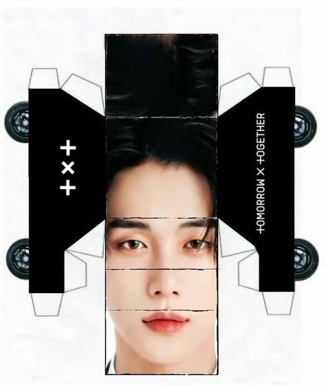 Kpop This Or That Template, Txt Easy Drawing, Txt Diy Ideas, Txt Crafts, Txt Papercraft, Papercraft Kpop, Kpop Papercraft, Paper Cars, Cube Template