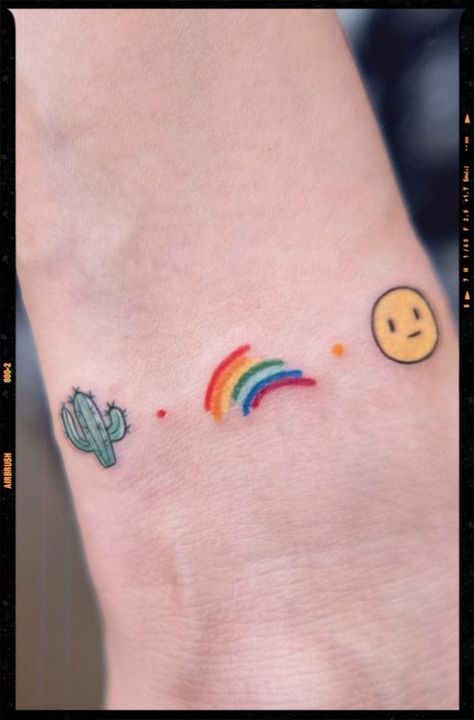 Pics edited by AirBrush App. Filter: Color+ult-3 •Use your favorite patterns and symbols as the design elements of the bracelet tattoo to make it full of fun and personal style. #airbrush #retouch #photoeditor #filter #funny #airbrushart #airbrushfilter #bracelet #tattoo #rainbow #cactus Color Test Tattoo Ideas, Color Test Tattoo, Filter Funny, Rainbow Cactus, Tattoo Cute, App Filter, Bracelet Tattoo, Airbrush App, Tattoo Bracelet