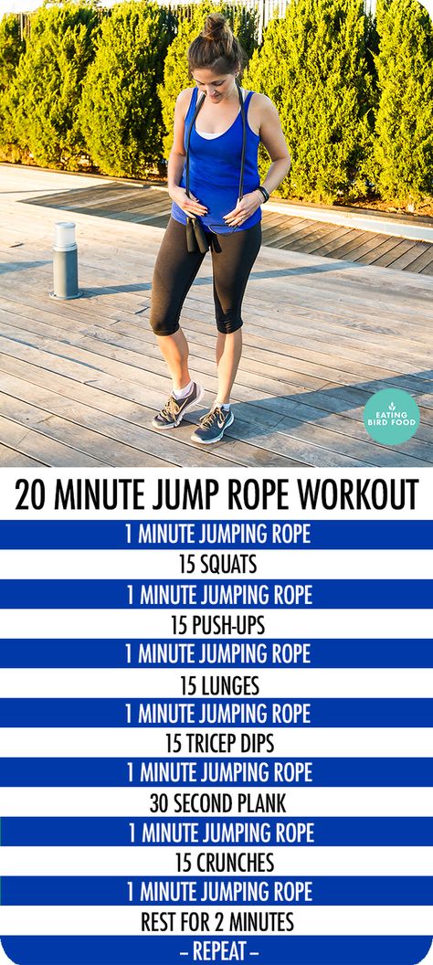 20 Minute Jump Rope Workout | Eating Bird Food | Bloglovin’ Rope Workout, Jump Rope Workout, 20 Minute Workout, Cardio Training, Fitness Transformation, Health Risks, Jump Rope, Hiit Workout, Cardio Workout