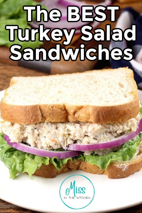 Leftover Thanksgiving Turkey Sandwiches, Turkey Spread Recipe, Easy Turkey Salad Recipe, Turkey Breast Sandwich Recipes, Turkey Sandwiches Ideas, Turkey Salad Sandwich Recipe, Leftover Shredded Turkey Recipes, Chopped Turkey Sandwiches, Turkey Sandwich Recipes Cold