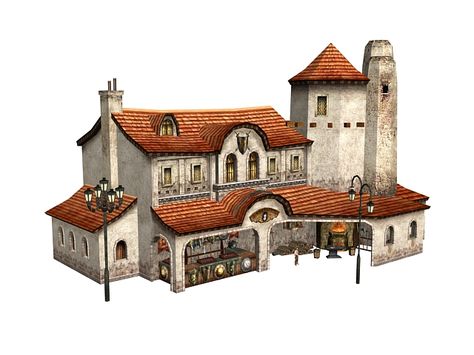 Roman City Concept Art, Fantasy Shop Exterior, Roman Buildings, Cyberpunk Building, Dwarven City, Roman House, Roman Armor, Italy City, Fantasy Village