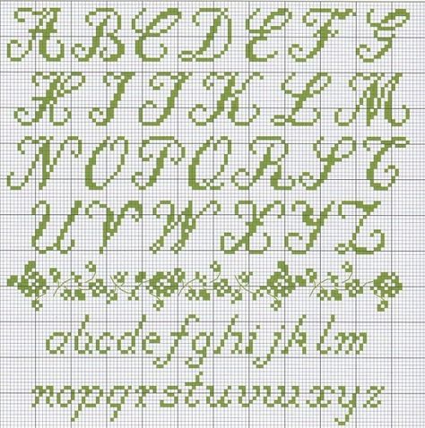 Cross Stitch Letter Patterns, Crochet Letters, Cross Stitch Alphabet Patterns, Cursive Alphabet, Cross Stitch Fonts, Cross Stitch Letters, Embroidery Alphabet, Cross Stitch Love, Pola Kristik