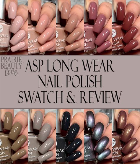 Asp Gel Polish Swatches, Asp Nail Gel Polish, Asp Gel Polish Colors, Professional Nail Colors, Asp Gel Polish, Gel Polish Swatches, Gel Nail Polish Brands, Green Concealer, Hazel Color