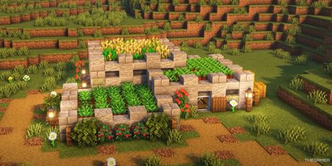 Minecraft Farm Layout, Minecraft Farm Design, Farm Design Ideas, Minecraft Farms, Minecraft Creator, Aesthetic Farm, Cute Minecraft, Underground Living, The Best Aesthetic