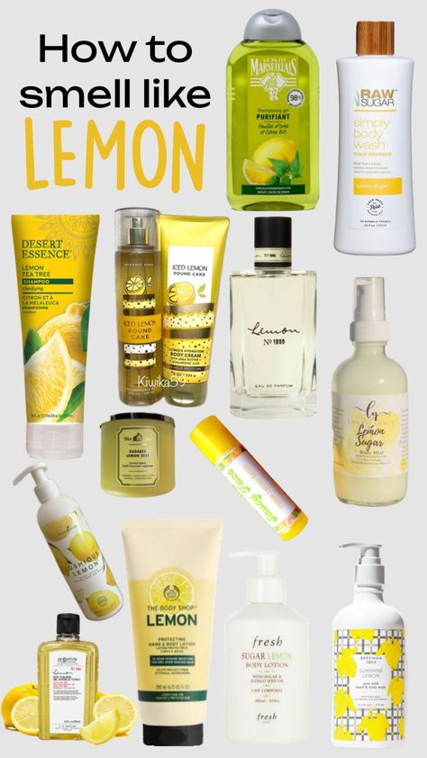 how to smell like #lemon Lemon Scented Perfume, How To Smell Like Lemons, Lemon Perfume, Spring Smells, Vanilla Scents, How To Smell Good, My Manifestation, Tea Tree Shampoo, Fresh Scents