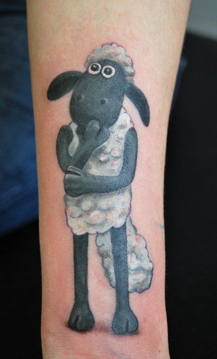 Shaun the sheep... Shaun The Sheep Tattoo, Black Sheep Tattoos, Two Headed Sheep Tattoo, Black Sheep Tattoo Ideas, Black Sheep Tattoo, Shaun The Sheep, Print Tattoos, Paw Print Tattoo, Paw Print