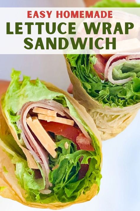 two Lettuce Wrap Sandwich Lettuce Wrap Sandwich, Bib Lettuce, Greek Cucumber Salad, Easy Lettuce Wraps, Chicken Lettuce Cups, Sandwich Easy, Kid Summer, Snack Wrap, Mexican Pizza