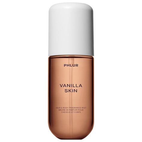 Vanilla Skin Hair & Body Fragrance Mist - PHLUR | Sephora Vanilla Skin, Vanilla Smell, Body Fragrance, Vanilla Perfume, Sephora Beauty, Sugar Crystals, Vanilla Fragrance, Pink Pepper, Body Skin Care Routine