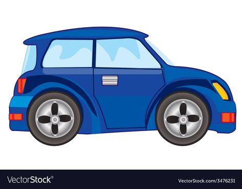 Cars Clipart, Farm Coloring Pages, Car Clipart, Animated Pictures, Blue Drawings, Paper Car, Car Vector, Car Illustration, Blue Car