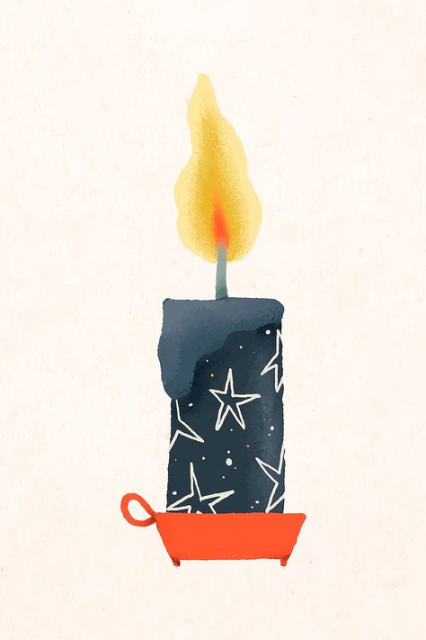 Christmas sticker, candle vector, hand drawn illustration | free image by rawpixel.com / Boom Candle Vector, Candle Illustration, Drawing Borders, Christmas Candlesticks, Christmas Doodle, Candle Logo, New Year Art, New Year Postcard, Candle Stickers