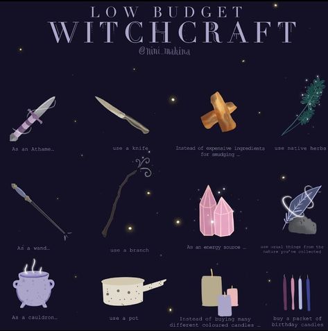 Low Effort Witchcraft, Witchcraft On A Budget, Low Energy Witchcraft, Budget Witchcraft, How To Be Mysterious, Wicca Fashion, Magic Woman, Witchy Tips, Witch Stuff