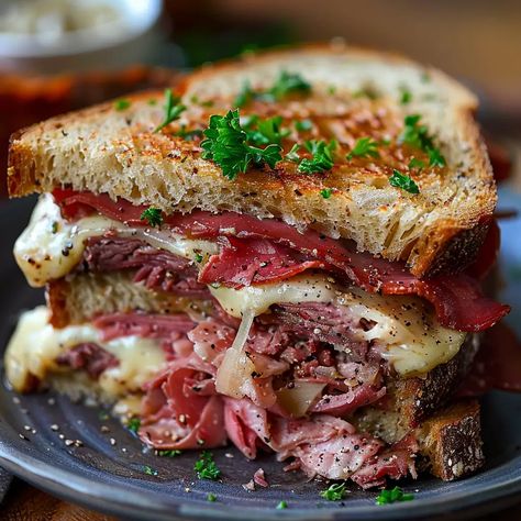 Ultimate Reuben Sandwich Recipe – Classic Deli-Style Raisin Bread Sandwich, Ruben Sandwich Recipe, Ruban Sandwich, Deli Sandwich Recipes, Rubin Sandwich, Deli Sandwiches Recipes, Ruben Sandwich, Turkey Reuben, Reuben Sandwich Recipe