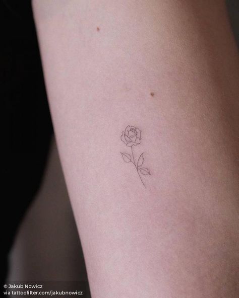 Rose Single Needle Tattoo, Small Dainty Rose Tattoo, Tiny Roses Tattoo, Rose Dainty Tattoo, Rose Tattoo Tiny, Rose Micro Tattoo, Singular Rose Tattoo, Tiny Red Rose Tattoo, Single Needle Rose Tattoo