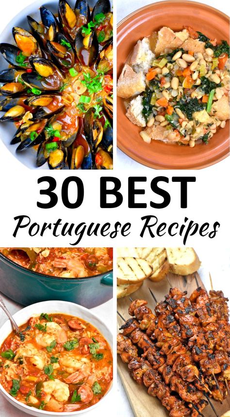 The 30 BEST Portuguese Recipes - GypsyPlate Portuguese Food Recipes Traditional, Portuguese Fish Recipes, Portuguese Dishes Recipes, Best Portuguese Recipes, Portuguese Crockpot Recipes, Portuguese Pasta Recipes, Portuguese Seafood Recipes, Portuguese Food Traditional, Portugal Food Recipes