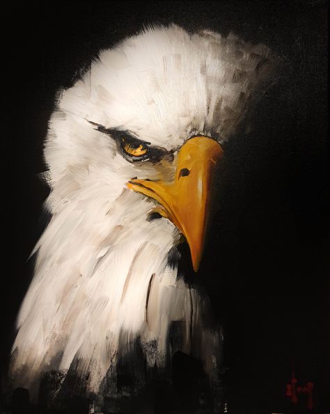 40x50cm. Oil. Eagle Oil Painting, Eagle Painting Acrylic, Animal Acrylic Painting, American Eagle Art, Bald Eagle Art, Bird Painting Acrylic, Animal Paintings Acrylic, Eagle Painting, Eagle Art