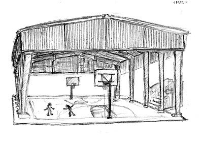 The Impulsive Sketch Journal: March 2011 Basketball Court Sketch, Basketball Court Drawing, Court Drawing, Drawings Journal, Journal March, Sketch Journal, Drawing Journal, Kids Bedrooms, Random Image