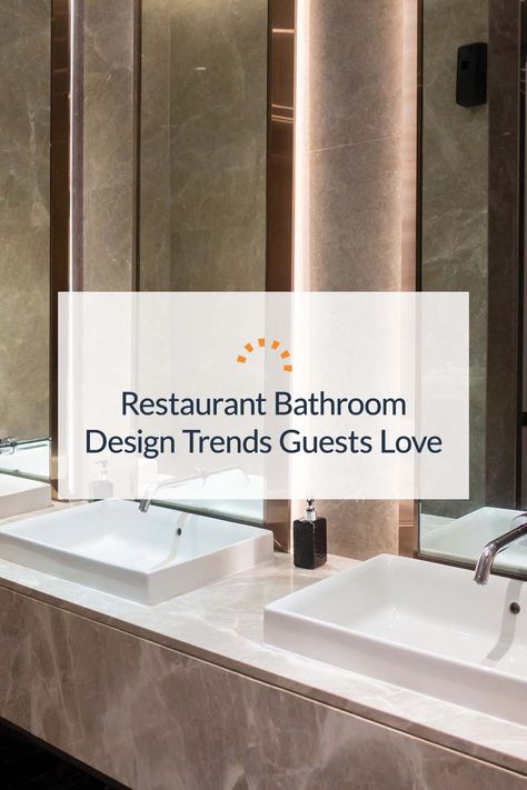 Get your commercial bathroom ideas flowing, from décor to energy-efficient automation and more. #RestaurantDesign #CustomerExperience #bathroomreno Modern Commercial Bathroom Design, Commercial Bathrooms Ideas, Luxury Commercial Bathroom, Modern Commercial Bathroom, Restaurant Bathroom Ideas, Commercial Restroom Design, Public Bathroom Design, Workplace Bathroom, Commercial Bathroom Ideas