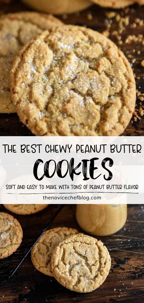 Best Chewy Peanut Butter Cookies, Healthy Peanut Butter Cookies, Best Peanut Butter Cookies, Easy Peanut Butter Cookies, Chewy Peanut Butter Cookies, Peanut Butter Cookie Recipe, Oreo Dessert, Easy Peanut Butter, Peanut Butter Recipes