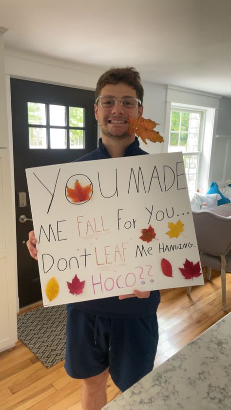 Christmas Hoco Proposals, Hoco Proposals To Ask Him, Fall Dance Asking Ideas, Treaty Oak Revival Hoco Proposal, Fall Homecoming Proposals, Pumpkin Hoco Proposals, Cute Unique Hoco Proposals, Hoco Proposals Ideas Halloween, Hoco Signs For Boyfriend