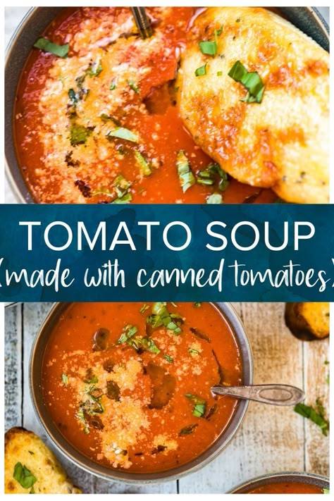 Tomato Soup Recipe From Can, Tomato Soup For 2, Tomato Bisque Soup Canned Tomatoes, Taste Of Home Tomato Soup, Creamy Tomato Soup With Canned Tomatoes, Tomato Soup Made From Canned Tomatoes, Tomato Soup Recipe Canned Tomatoes, Tomato Soup From Crushed Tomatoes, The Best Tomato Soup Ever