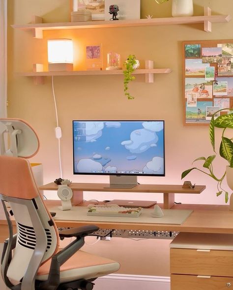 Dreamy Skies Wallpaper, Maisy Leigh, Skies Wallpaper, House Aesthetics, Room Organisation, Cozy Home Office, Gaming Setups, Photo Video Editing, Creative Workspace