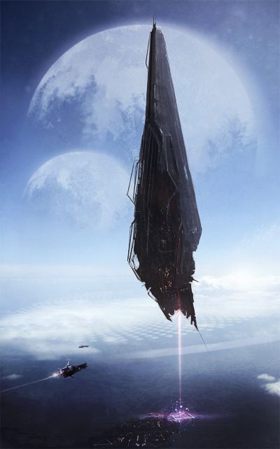 A Reaper on the attack  #MassEffect Sci Fi Landscape, Novel Game, Sci Fi Spaceships, Arte Peculiar, Sci Fi City, Sci Fi Ships, Scifi Art, Spaceship Art, Spaceship Concept