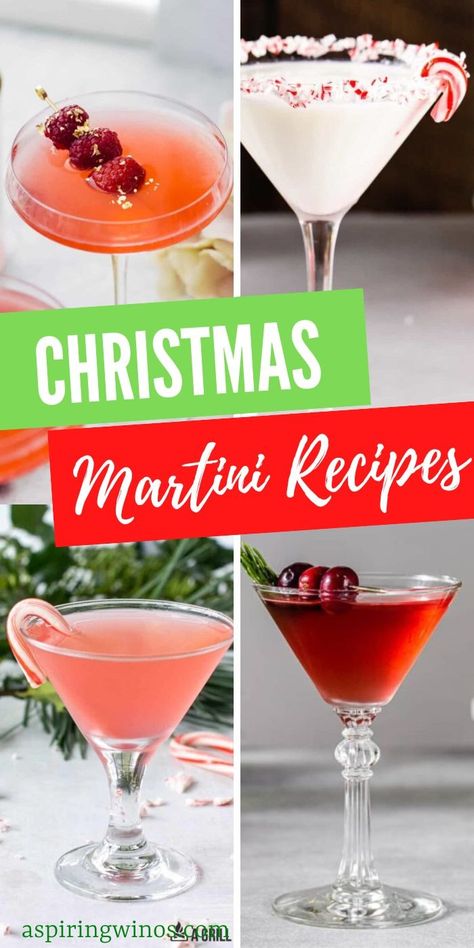 Aperitif, Merry Berry Martini, Easy Christmas Martini Recipes, Christmas Martinis Holiday Drinks, Christmas Martini Recipes Vodka, Grinch Martini Drink Recipes, New Year’s Eve Martini, Peppermint Martini Recipe Holidays, Cranberry Martini Recipes