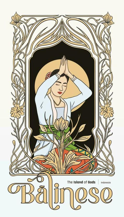 Balinese Woman praying with nature plant hand drawn illustration Pray Illustration, Balinese Food, Woman Praying, Illustration Advertisement, Vector Food, Food Ads, Hand Drawn Illustration, Design Posters, Nature Plants