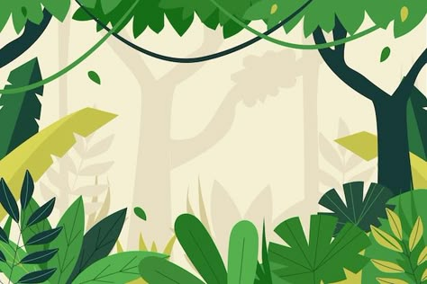 Wild One Background, Forest Illustration Art, Nature Vector Illustration, Jungle Cartoon, Forest Vector, Jungle Background, Forest Cartoon, Jungle Thema, Jungle Mural