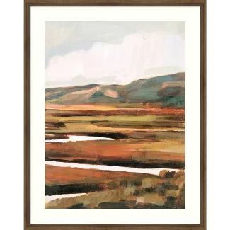 Framed Art : Target Mountain Field, Mossy Green, Picture Frame Painting, Frame Painting, Framed Canvas Wall Art, Joss And Main, Abstract Landscape, Impressionism, Painting Frames