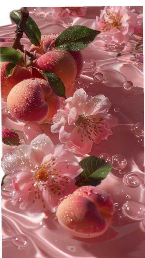 Hyper Realistic Wallpaper, Wallpaper Buah Aesthetic, Iphone Wallpaper Fruit, Peach Iphone Wallpaper, Peach Pink Aesthetic, Peach Pink Wallpaper, Wallpaper Bunga Iphone, Wallpaper Cantik Iphone, Cute Aesthetics