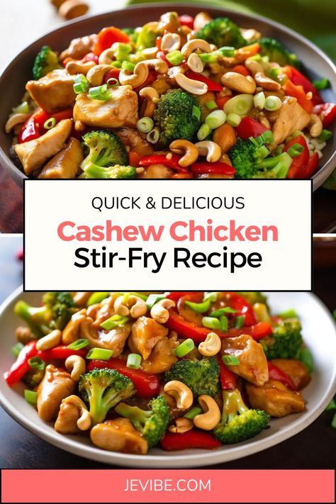 Quick & Delicious: Cashew Chicken Stir-Fry Recipe! 😋🍗 Chicken With Cashews, Cashew Chicken Stir Fry, Chicken Cashew Stir Fry, Cashew Chicken Recipe, Stir Fry Recipes Chicken, Cashew Chicken, Whip It, Stir Fry Sauce, Sauce For Chicken