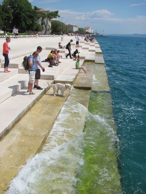 Nikola Basic: Sea Organ (in Zadar) Sea Organ, Sea Architecture, Photoshop Styles, At The Sea, Stone Architecture, Zadar, Stairs Design, Da Nang, Concept Architecture