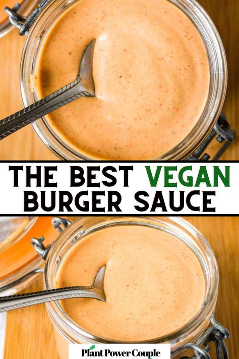 Elevate your burger game with our irresistible Vegan Burger Sauce recipe! ������✨ Tangy, slightly spicy, and subtly sweet, it's reminiscent of the iconic Big Mac sauce. Perfect for topping vegan burgers, sandwiches, or dipping fries, it's versatile and easy to whip up with pantry staples. Give your meals a flavor boost with this homemade condiment that's sure to impress vegans and non-vegans alike! Vegan Burger Sauce, Best Vegan Burger, Burger Sauce Recipe, Resep Vegan, Burger Sauces Recipe, Big Mac Sauce, Vegan Sauce, Mac Sauce, Easy Burgers