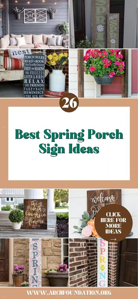 As the chill of winter fades away, it’s time to refresh your home’s exterior with a touch of spring. One of the simplest yet most impactful ways to do this is by adding a charming spring porch sign. From floral designs to uplifting messages, these 26 fresh spring porch signs are perfect for welcoming guests and celebrating the arrival of warmer days. Spring Sayings For Signs, Spring Porch Signs, Porch Sign Ideas, Summer Porch Signs, Personalized Flower Pot, Hello Spring Sign, Funky Fonts, Spring Quotes, Wooden Welcome Signs