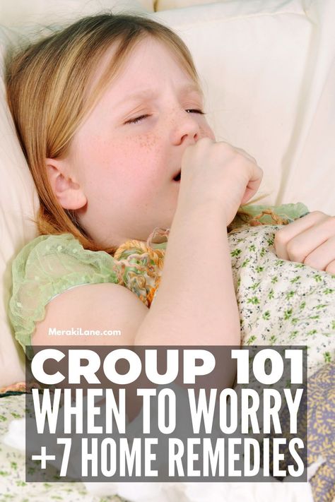 7 Natural Remedies for Croup | Croup is a common infection in babies and young children that causes kids to have a loud cough that sounds like a seal barking. It tends to last a week, and it's almost worse at night and when your child is crying, so having a few home remedies up your sleeve is a must for moms and dads! In this post, we share signs and symptoms to watch for, and simple DIY tips and hacks to give kids relief when they need it most. Natural Cough Medicine For Kids, Croupy Cough Remedies, Catarrh Remedies Natural, Kids Dry Cough Remedy, Kids Congestion Remedies, Remedies For Bronchitis Cough, Holistic Cough Remedies For Kids, Children’s Cough Remedy, Croup Cough Remedies Children